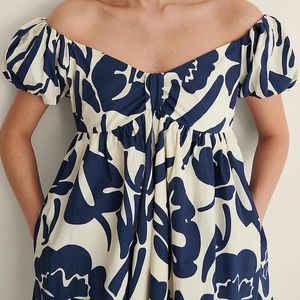 NAKD Organic Off Shoulder Mini Cotton Dress